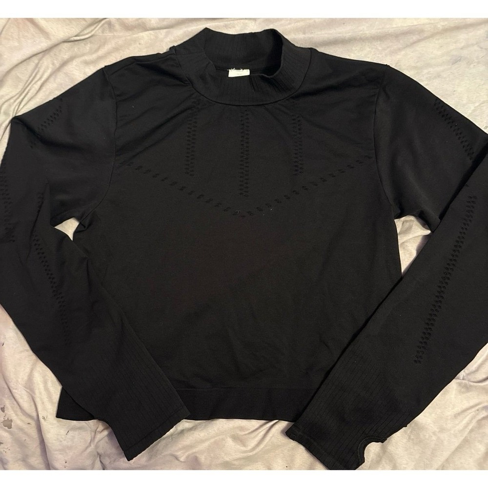 Old Navy Active Plus Size‎ Black Seamless Go-Dry Longsleeve Active Top, 3X